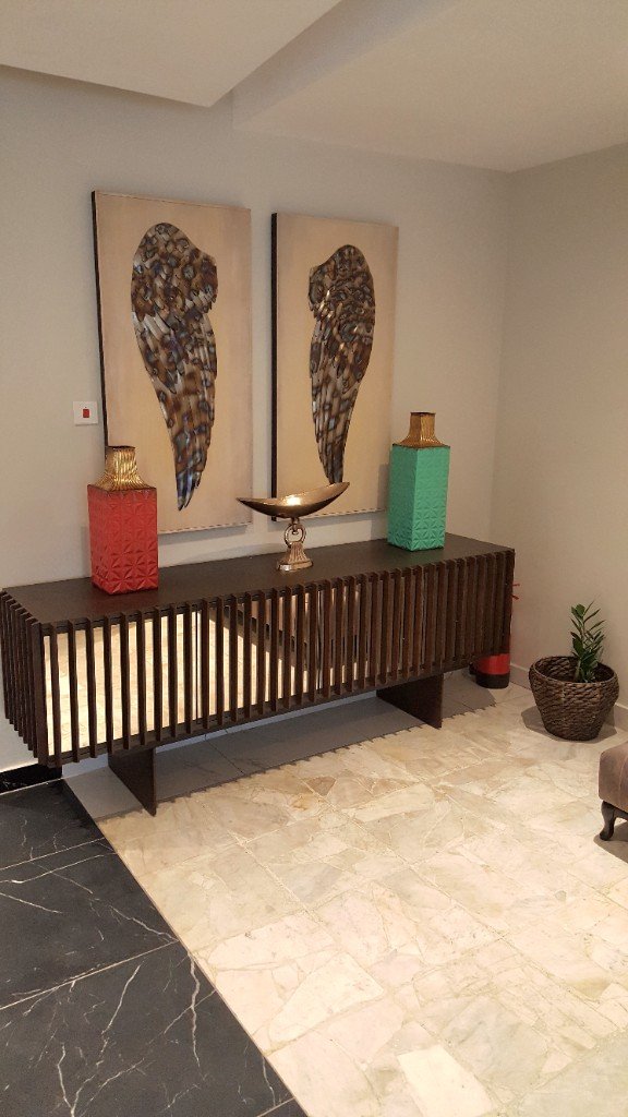 Decor console styling by D'anges Interiors